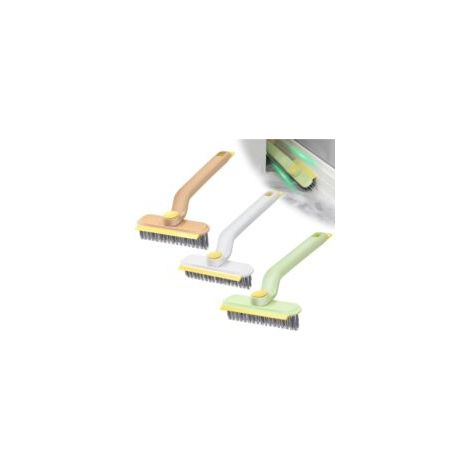 Set di 3 spazzole multiuso Crezuo per la pulizia di piastrelle e fughe, spazzola per la pulizia del bagno, spazzola a setole rigide per casa, WC e bagno.