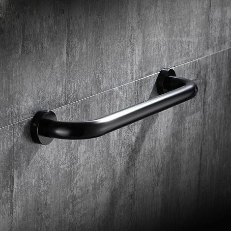 Barra De Apoyo - Aluminio - 30 Cm - Para Baño Ducha Bañera Inodoro - Negro (1/5)