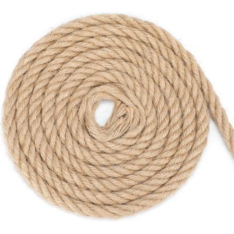 Jute rope, 14 mm thick, 10 m long, rustic hemp, for cat trees and DIY projects (1/5)