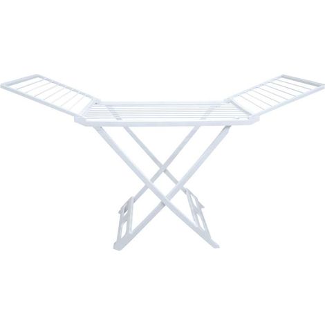 Framar Stendino per Bucato Levante in Resina Bianca 180x95 cm con Rotelle