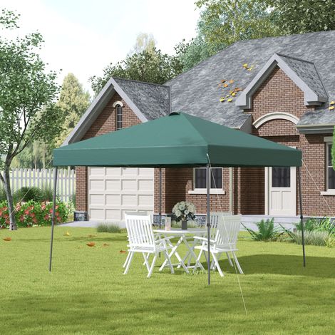 Vert 3x3m - Tente de jardin pliante de doté de sac de transport avec roues étanches et kiosque en acier pour campings en plein air