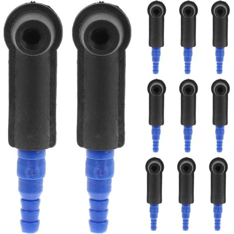 Kit de 20 Adaptateurs de Purge de Freins Hydrauliques Noir Connecteurs pour Pompe à Vide Compatible Motos et Scooters Outil de Vidange Liquide de Frein pour Entretien Précis et (1/4)