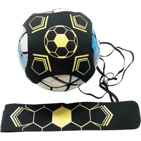 Ceinture d'entraînement de football - 27 x 27 cm - Noir - Pour développer les compétences techniques - Aide à l'entraînement individuel - Nylon - Ajustable (1/5)