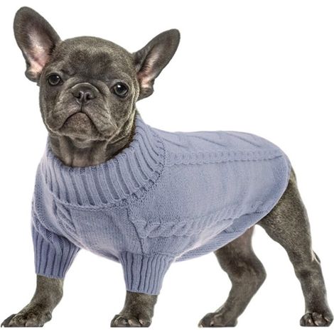 Bardusch - Pull chaud en maille unie, col roulé pour chien, vêtements d'automne/hiver pour animaux de compagnie (1/5)