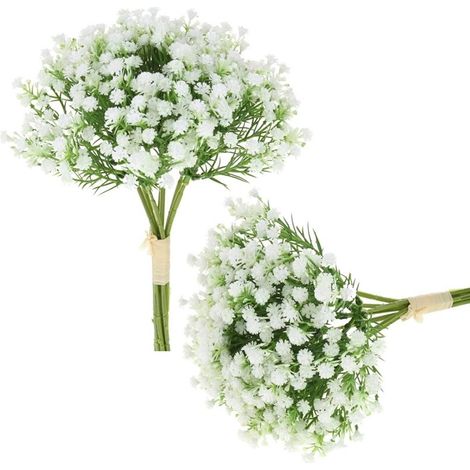 Bouquet di fiori artificiali di gypsophila decorativi per vasi - Bianco