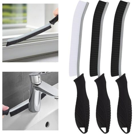 BUNTHAUS (3, Noir)Brosse de Nettoyage à Poils Durs, Brosse Joint Carrelage, Brosse Salle de Bain pour Les Toilettes, la Maison, la Baignoire, l'évier, la Fenêtre (1/5)