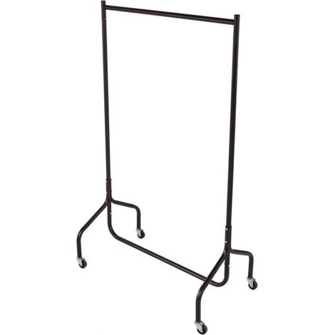 Oypla 3ft Garment Clothes Rail Super Heavy Duty All Metal Black (1/5)