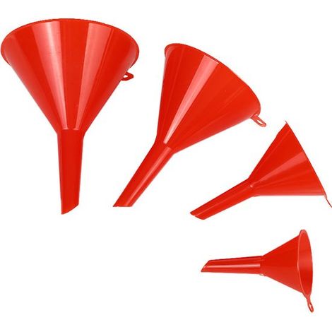 Entonnoir - Set de 4 - Entonnoirs - Plastique - Multifonctionnel - Entonnoir de remplissage - Entonnoir de réservoir - Bouche oblique - Portable - Entonnoir domestique - Pour remplir les bouteilles - (1/5)