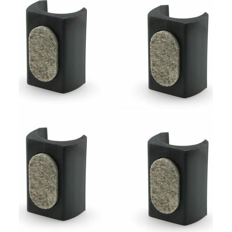 4x embout plastique 16 - 17mm patin feutre rectangulaire chaise meuble guide pied rond