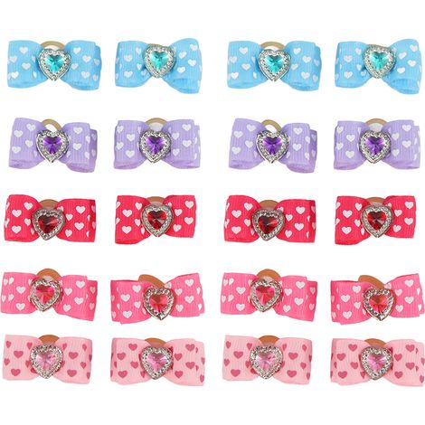 20 Pièces Bandeaux Fleur pour Chien Élastiques Mignon Accessoire pour Petit Moyen Grand Chien (1/5)