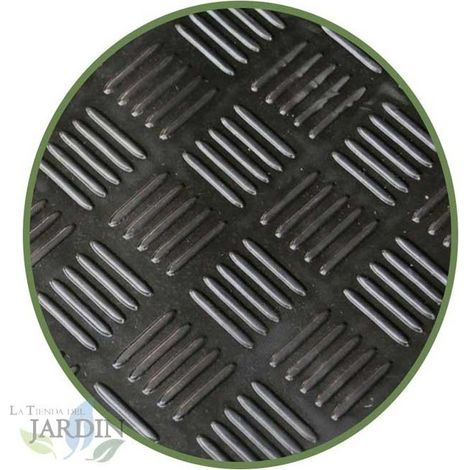 Rivestimento in Gomma Antiscivolo per Pavimento PVC Tipo Checker 3 mm, 1,2 x 2 m