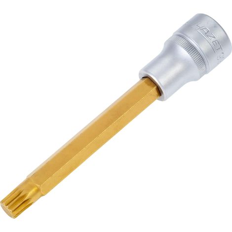 Douille mâle 990SLG-10 ∙ Carré creux 12,5 mm (1/2 pouce) ∙ Profil denture multiple intérieur XZN ∙ 120 mm HAZET (1/2)