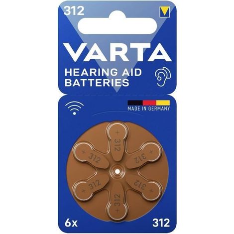 BATTERIE FÜR HÖRGERÄT 'RAYOVAC 312' Blister 6 Stück