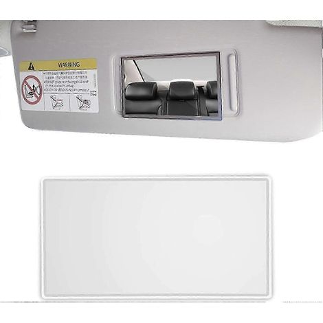 Miroir de courtoisie pour voiture, miroir de pare-soleil pour voiture, miroir de pare-soleil en acier inoxydable, blanc - 11065 mm (1/5)