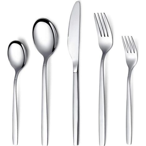 Besteckset Edelstahl 30 Stück Service 6 07 Silber (1/5)