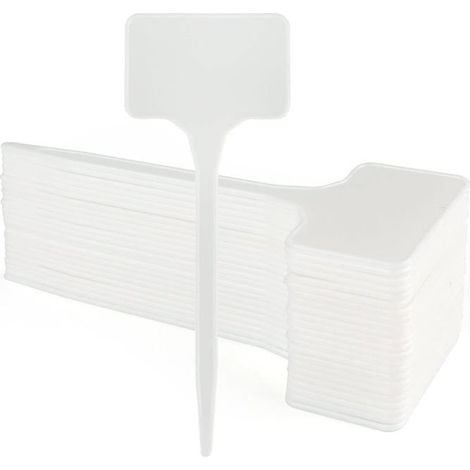 Ecleanfy - 50 Pieces 15.5CM extérieur Plante de Grandes étiquettes extérieur Plastique Jardin Potager, Blanc (1/5)