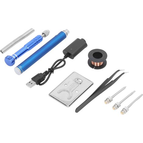 USB-Anschluss, Lötkolben, blau, tragbar, kabellos, mit Ladefunktion, Schweißwerkzeug (1/5)
