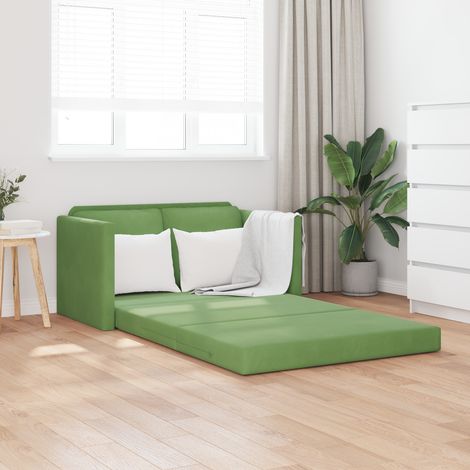 Maison Exclusive - Schlafsofa Hellgrün 204 x 122 x 60 cm Samt (1/5)