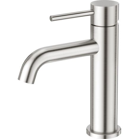 Bathroom Cold Water Tap for Washbasin, Brushed Stainless Steel (1/5)