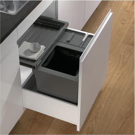 Naber X-LINE 600/M5 mit Basic Schublade, Abfallsammler für vorhandene Auszüge, anthrazit, H 367 mm (1/2)