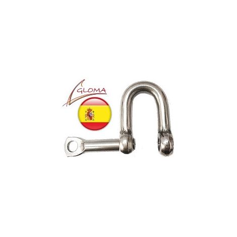Manille droite axe imperdable inox A4 gloma - Diamètre: 4
