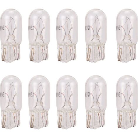 10 lampadine LED T10 bianche, luce targa da 5 W, luci di posizione laterali, luce targa DC 12 V, per interni auto, luci targa per camion