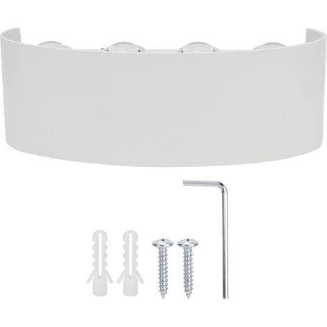 Applique murale LED 8W à 8 LED - IP65 pour intérieur/extérieur, blanc, aluminium (22,2x8,1x5cm) (1/4)