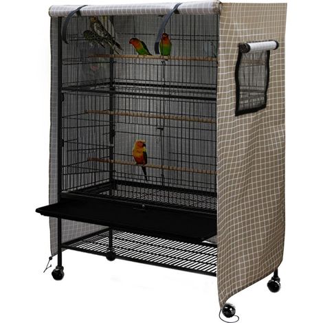 Cage a oiseaux lavable et housse anti-poussiere, grande couverture de cage a oiseaux en treillis (1/5)