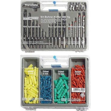 Mannesmann M 590-300 Set de meches et chevilles 300 pieces (Import Allemagne) (1/5)