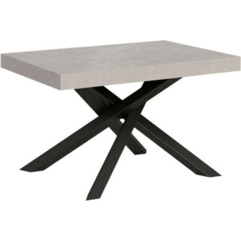 Tavolo allungabile 120/380x90 cm Volantis cashmere gambe antracite