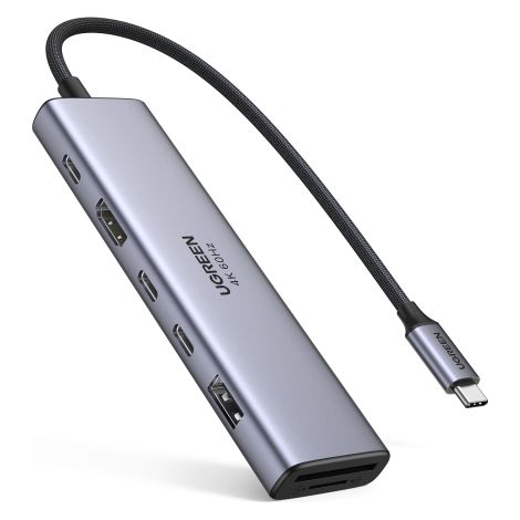 HUB UGREEN 7EN1 USB-C A HDMI+2XUSB-C+USB-A+SD/TF