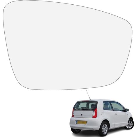 rechtes Außenspiegelglas, beheiztes Außenspiegelglas rechts, passend für VW UP, Skoda Citigo, Fabia und Rapid (1/5)