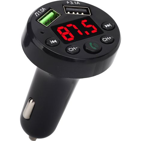 Bluetooth 5.0 Kfz-Adapter mit zwei Schnelllade-USB-Anschlüssen und MP3-Player (1/5)