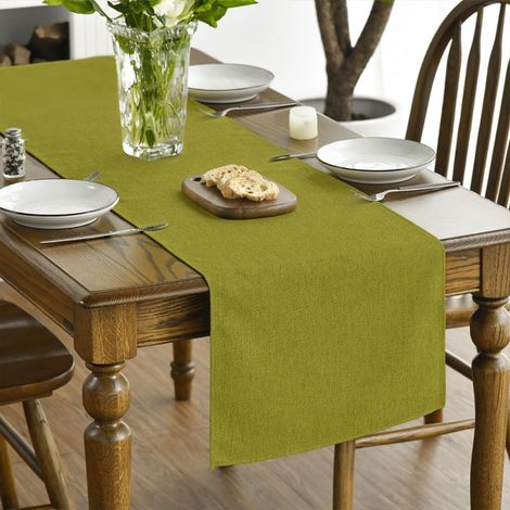 Chemin de Table Polyester Vert 40×240 cm