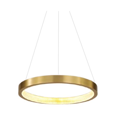 Zing Ring 60 A - Lustre LED 60cm anneau laiton doré (1/2)
