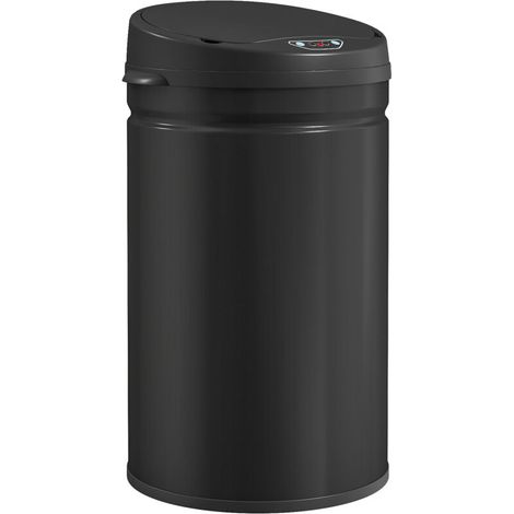 Poubelle de 30 litres à capteur et fermeture amortie, en acier inoxydable sans contact, pour une cuisine hygiénique. (1/5)