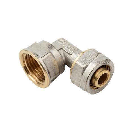 Codo 1'' hembra para Tubo multicapa de compresion 25 mm, sin necesidad de maquina prensadora, gris