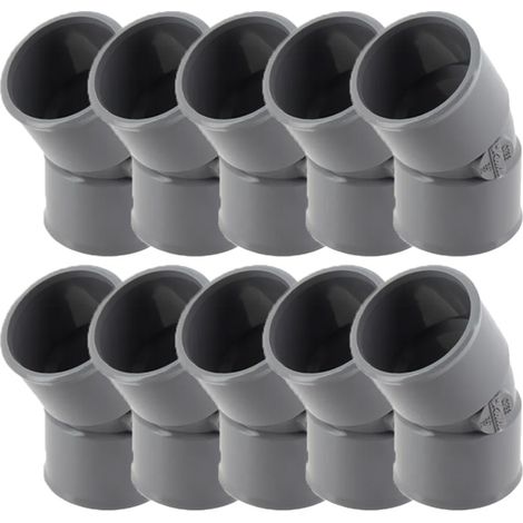 10 coudes PVC évacuation Ø32 Femelle Femelle 30° - Nicoll (1/4)