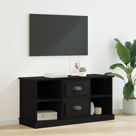 vidaXL Mobile TV Rovere Nero 99,5 x 35,5 x 48 cm Legno