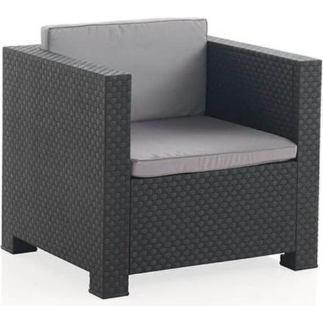 Set Muebles Jardín Diva Confort con 4 Plazas - Mobiliario Exterior con Mesa Auxiliar y Cojines (1/3)