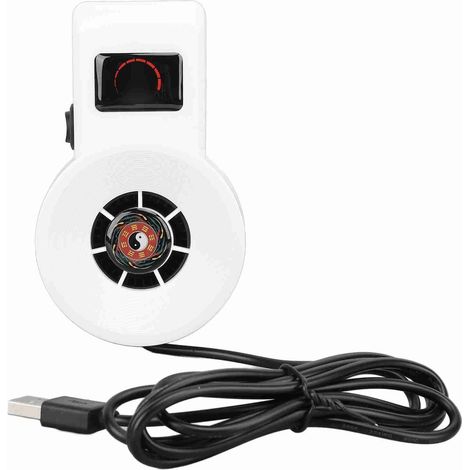 Ortviai Ventilateur de refroidissement pour aquarium – USB, silencieux, design suspendu, blanc, 70 x 65 x 115 mm