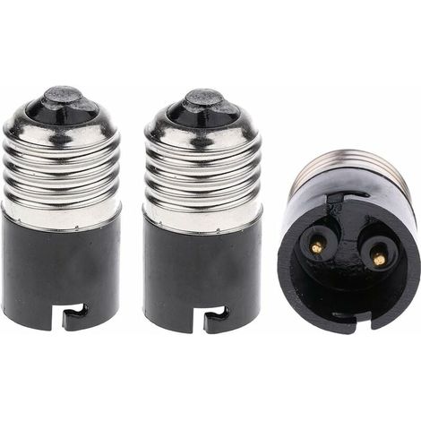 SHINING HOUSE Adaptador convertidor de bombilla E27 a B22, convertidor de base de bombilla de bayoneta E27 Edison a B22 (paquete de 4) (1/5)