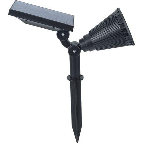Lot de 2 Spots Solaires Gazon LED Étanches IP65 7 Couleurs Projecteur Extérieur Jardin Cour Paysage Piquet H40cm ABS (1/5)