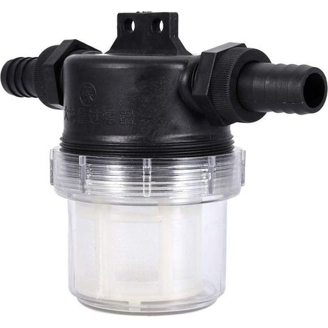 Filtre à eau en ligne transparent 20mm pour pompe, crépine maille lavable, protection jardinage et hydroponie, démontage facile (1/5)