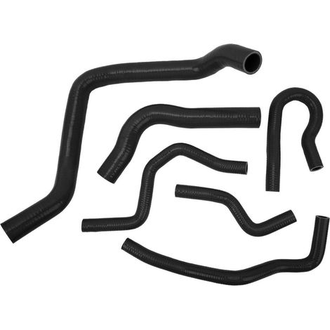 Lot de 6 Tuyaux de Liquide de Refroidissement de Radiateur en Silicone pour Civic Type R EK EG B16A B18C B20B 1992 à 2000 (Noir)