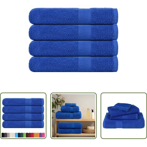 Baumwolle - Handtücher FROGN 4 Stk. Blau 100x200 cm 360 g/m² (1/5)