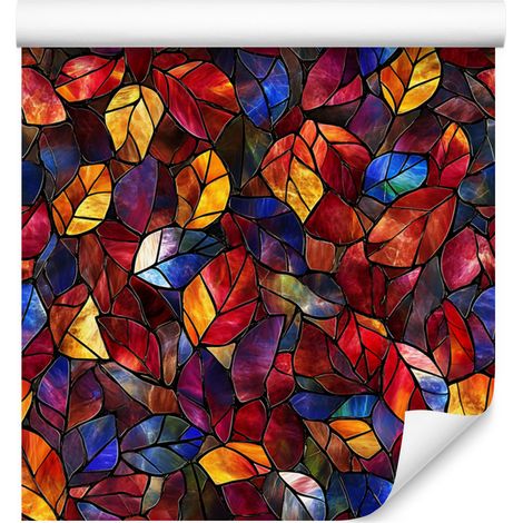 Carta da parati in vetro colorato bordeaux e rosso per soggiorno e camera da letto 50x1000 cm (1/5)
