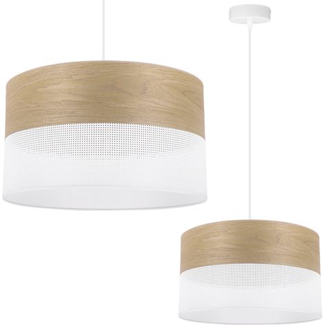 LÁMPARA COLGANTE INDIVIDUAL, PANTALLA DE CHAPA DE ROBLE DORADO, 35 CM