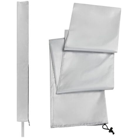 LAN Housse de sèche-linge rotative, imperméable et zippée, pour étendoir et séchoir de jardin (argent) (1/4)