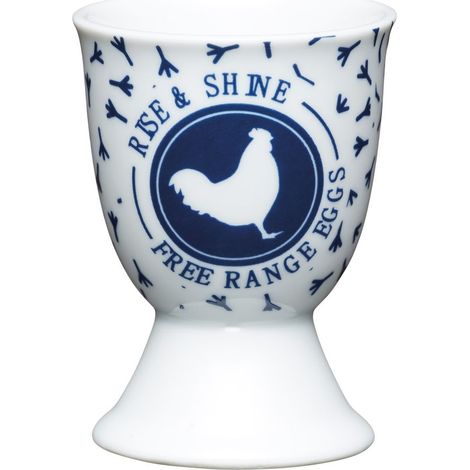 Kitchen Craft Traditional Hen diseño huevera, porcelana, azul, 9 x 12 x 16 cm